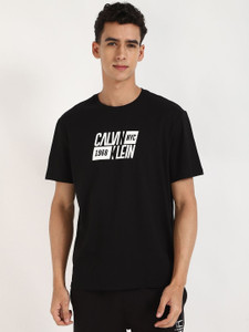 Calvin Klein Jeans Printed Men Crew Neck Black T-Shirt