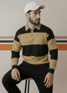 GEEZY Checkered Men Hooded Neck Multicolor T-Shirt