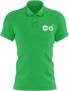SSVERSATILE Printed Men Polo Neck Green T-Shirt