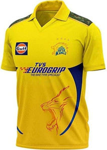 yclothy Printed Men Polo Neck Yellow T-Shirt