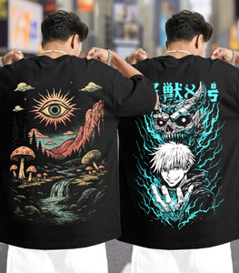 Viktor Black Printed Men Round Neck T-Shirt Pack of 2 - Image 5