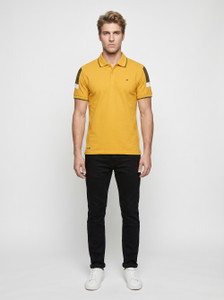 KILLER Colorblock Men Polo Neck Yellow T-Shirt