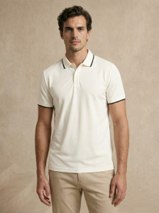 CXL Men Polo Neck White T-Shirt - Image 6