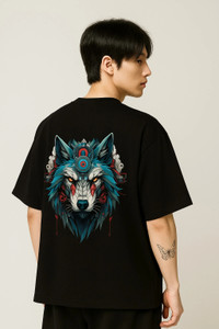 Dark Drive Printed Men Round Neck Black T-Shirt