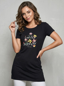 METRONAUT Casual Printed Women Black Top
