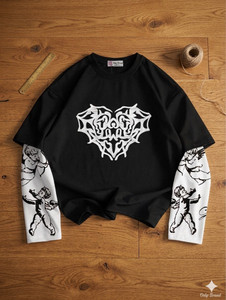 Eddicted Printed Men Round Neck Black T-Shirt - Image 2