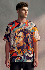 ORIGINAL CREATOR Printed Men Round Neck Multicolor T-Shirt