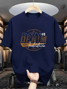 Magneto Printed Men Round Neck Dark Blue T-Shirt