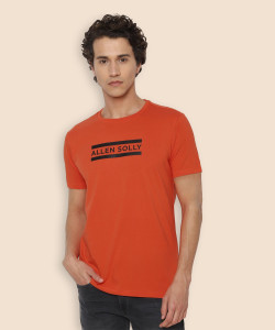 Allen Solly Graphic Print Men Round Neck Orange T-Shirt