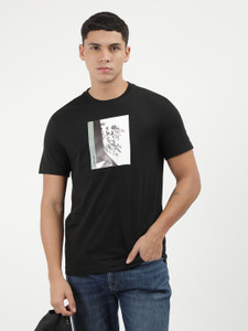 Calvin Klein Jeans Printed Men Crew Neck Black T-Shirt