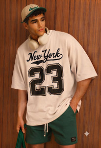 KKT Men Beige Round Neck T-Shirt - Image 5