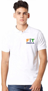 Spohub Sporty Men Round Neck White T-Shirt