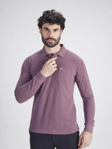 PRORIDERS Solid Men Polo Neck Pink T-Shirt