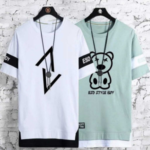 KASPY Printed Men Round Neck Multicolor T-Shirt