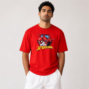 MARVEL By Metronaut Printed Men Round Neck Red T-Shirt