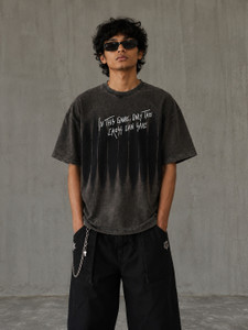 VLADER Printed Men Crew Neck Black, Brown T-Shirt