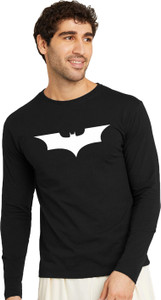 London Crew Printed Men Round Neck Black T-Shirt