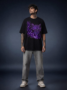 Woops Studio! Graphic Print Black, Purple T-Shirt - Image 6