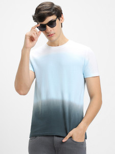 Dennis Lingo Tie & Dye Men Round Neck Reversible Blue T-Shirt
