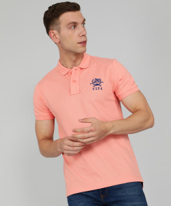 U.S. POLO ASSN. Solid Men Polo Neck Multicolor T-Shirt
