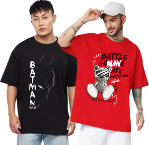 Leotude Printed Men Round Neck Multicolor T-Shirt
