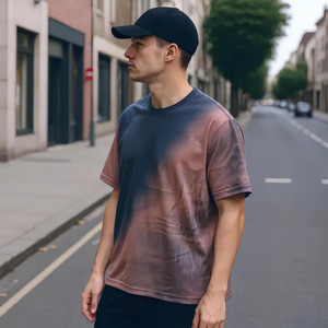 SOUL KNITS Tie & Dye Men Round Neck Black, Grey, White T-Shirt