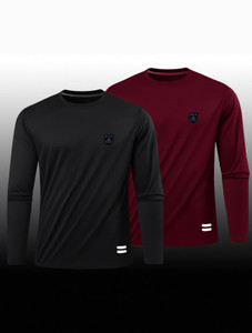 AVOLT Men Black, Maroon T-Shirt Pack of 2 - Image 6