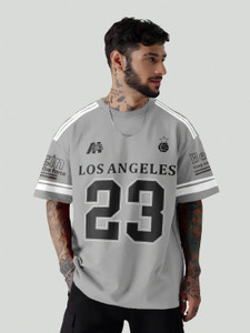 Force Printed Men Round Neck Grey T-Shirt