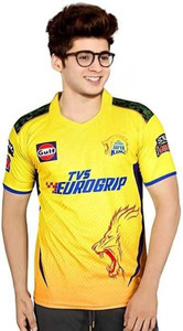 CRYSTALREVENUE Printed, Typography Men Polo Neck Yellow T-Shirt