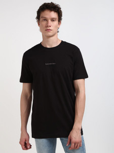 Calvin Klein Jeans Solid Men Round Neck Black T-Shirt