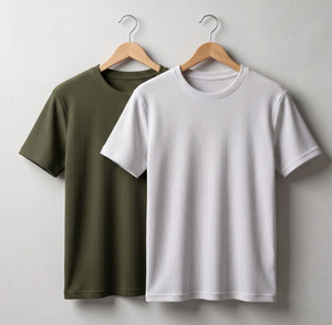 fashion globe Men Round Neck Dark Green T-Shirt Pack of 2 - Image 6