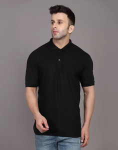 INKKR Solid Men Polo Neck Multicolor T-Shirt