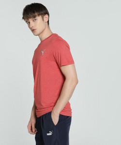 PUMA Solid Men Crew Neck Red T-Shirt