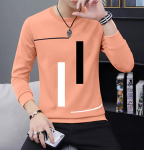 JUGULAR Printed Men Round Neck Orange T-Shirt