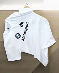 मैगनीटो पुरुषों के लिए गोल गला सॉलिड सफेद टी-शर्ट