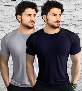 BELACHY Solid Men Round Neck Multicolor T-Shirt