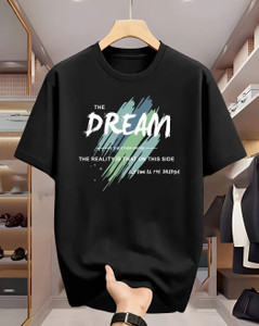 हसल टीस पुरुषों के लिए गोल गला ग्राफिक प्रिंट, टाइपोग्राफी काला टी-शर्ट