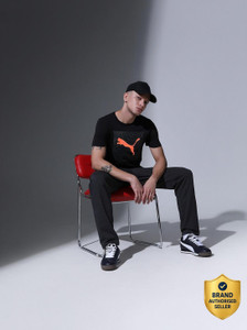 PUMA Graphic Print Men Crew Neck Black T-Shirt - Image 6