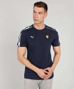 PUMA Printed Men Round Neck Blue T-Shirt