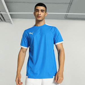 PUMA Solid Men Round Neck Blue T-Shirt