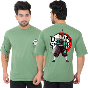 HA Classic Printed, Typography Men Round Neck Light Green T-Shirt