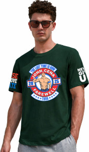 Malanchi Printed Men Round Neck Dark Green T-Shirt