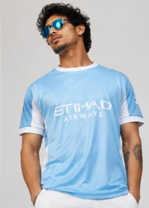 rjm Men Light Blue Round Neck T-Shirt - Image 3