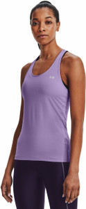 UNDER ARMOUR Solid Women Round Neck Purple T-Shirt