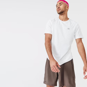 NSUN KALENJI Solid Men Round Neck White T-Shirt - Image 6