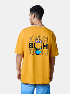 The Souled Store Graphic Print Men Round Neck Yellow T-Shirt