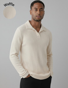 RIGO Self Design Men Polo Neck White T-Shirt