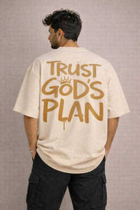 Royaltees Printed Men Round Neck Beige T-Shirt