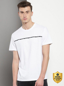 Calvin Klein Jeans Solid Men Crew Neck White T-Shirt