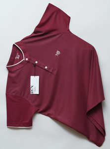 N AND J Solid Men Henley Neck Maroon T-Shirt